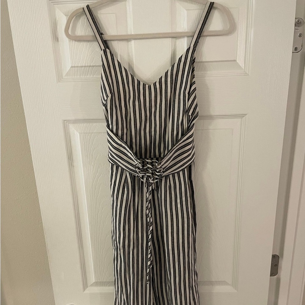 American Threads Striped Casual Jumpsuit - Small